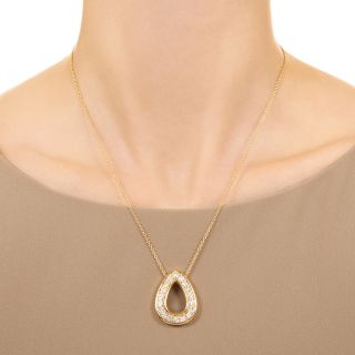 Bold Pear-Shaped Diamond Pendant