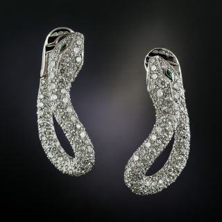 Boucheron Diamond 'Kaa' Snake Cilp Earrings - 3