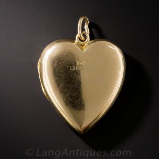 British Hand Engraved Heart Locket