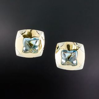 Bulgari Blue Topaz Pyramid Collection Clip Earrings - 2
