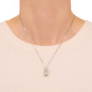Cabochon Opal and Diamond Pendant 