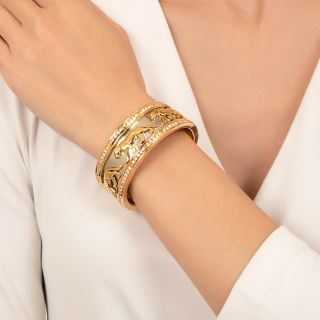 Cartier Panther Cuff Bracelet with Diamonds