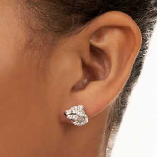 Cartier Panthere Diamond Stud Earrings