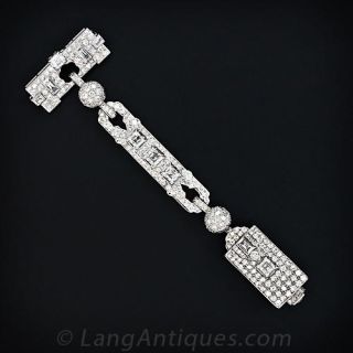 Charlton Art Deco French Diamond Lapel Watch - 1