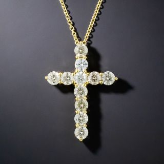 Classic Diamond Cross Necklace - 3