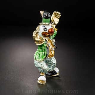 Colorful Clown Brooch 