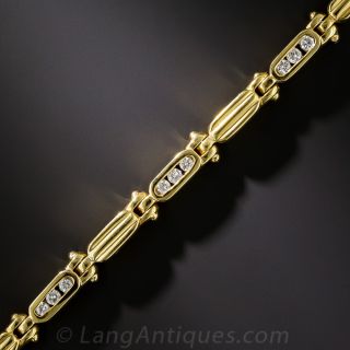Contemporary 18K Diamond Bracelet