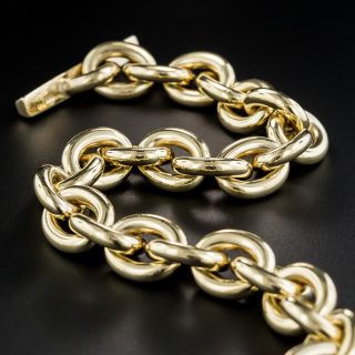 Danish Heavy Gold Bracelet Signed E. Dragsted