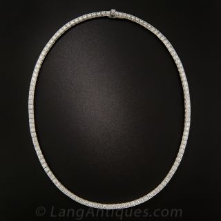 Platinum Diamond Vintage Style Necklace - 9.50 Carats