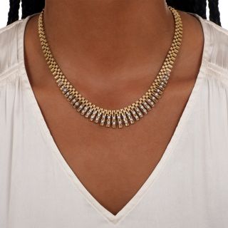  Diamond Gold Link Necklace