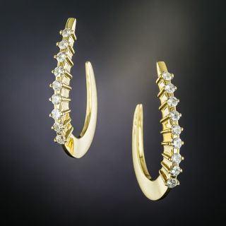 Diamond Hoop Earrings - 2