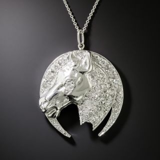 Diamond Horse Pendant - 1