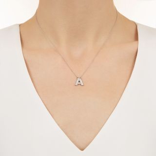 Diamond Initial 'A' Necklace