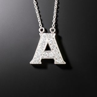 Diamond Initial 'A' Necklace - 6