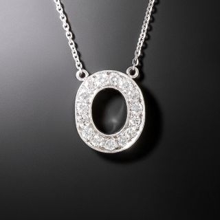 Diamond Initial 'O' Necklace - 6