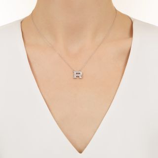 Diamond Initial 'R' Necklace