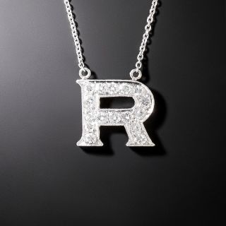 Diamond Initial 'R' Necklace - 6