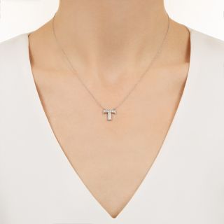 Diamond Initial 'T' necklace