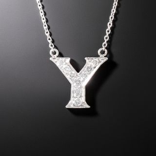 Diamond Initial 'Y' Necklace - 6