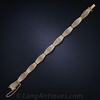 Dutch Art Nouveau 18K Link Bracelet