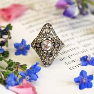 Dutch Georgian Style Rose-Cut Diamond Dinner Ring