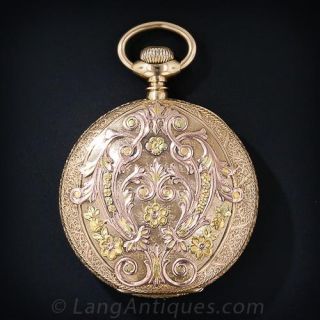 E. Howard Three-Color Gold Hunting Case Pocket Watch