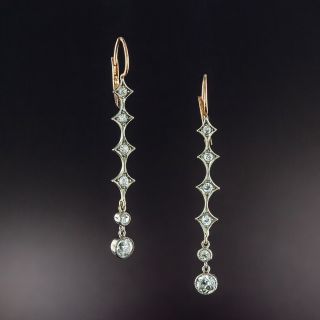 Early 20th Century Diamond Dangle Earrings - 2