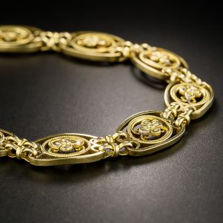 Early 20th Century French Floral Motif Bracelet
