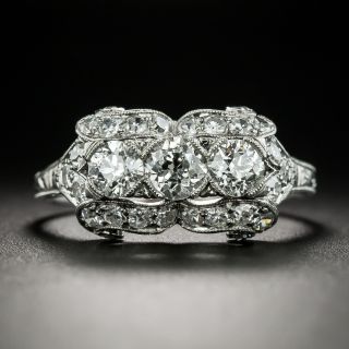 Early Art Deco Three-Stone Diamond Ring - 2