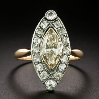 Edwardian 1.15 Carat Marquise-Cut Diamond Ring - 3
