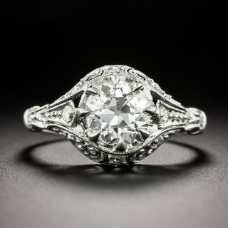 Edwardian 1.27 Carat Diamond Engagement Ring - GIA I SI2 - 8