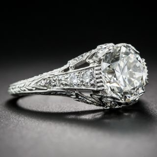 Edwardian 2.09 Carat Diamond Engagement Ring - GIA J SI1