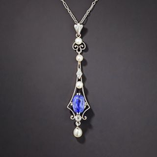 Edwardian 2.25 Carat Burma Sapphire Necklace - 2