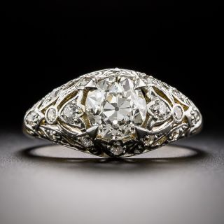 Edwardian/Art Deco 1.35 Carat Diamond Two-Tone Engagement Ring - GIA I SI1 - 2
