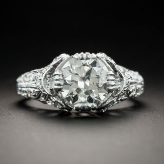 Edwardian/Art Deco 1.57 Carat Diamond Engagement Ring - GIA L VS1 - 2