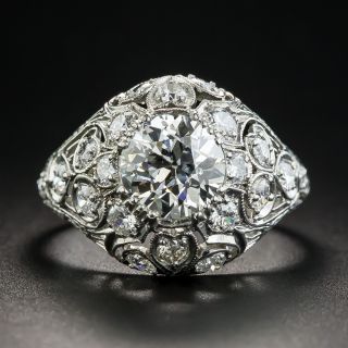 Edwardian/Deco 1.71 Carat Diamond Engagement Ring - GIA K VS2 - 1