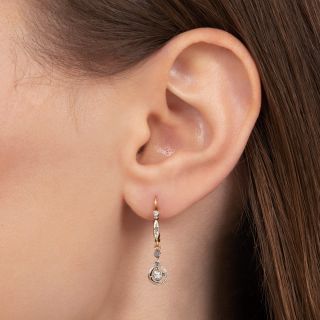 Edwardian Delicate Diamond Dangle Earrings
