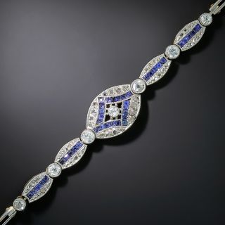 Edwardian Diamond  And Sapphire Bracelet - 3