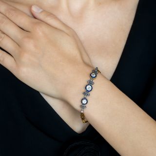 Edwardian Diamond and Sapphire* Bracelet