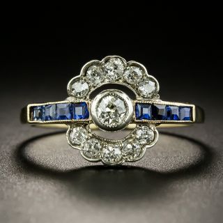 Edwardian Diamond and Sapphire Ring - 3