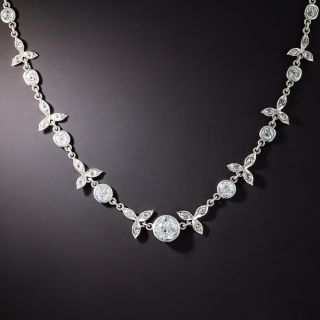 Edwardian Diamond Chain Necklace - 2