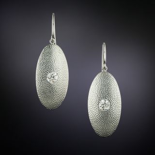 Edwardian Diamond Dangle Earrings - 1