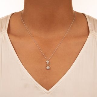 Edwardian  Diamond Dangle Necklace