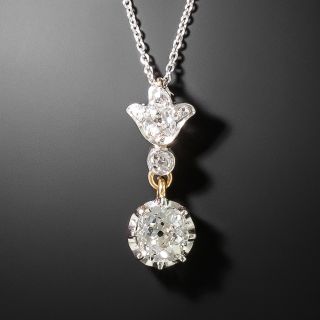 Edwardian  Diamond Dangle Necklace - 2