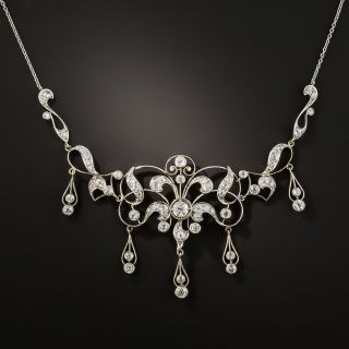 Edwardian Diamond Drop Necklace - 3
