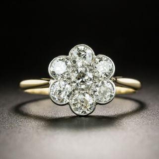 Edwardian Diamond Flower Cluster Ring - 2