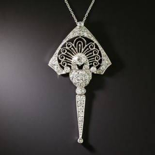 Edwardian Diamond Lavalier Necklace - 2