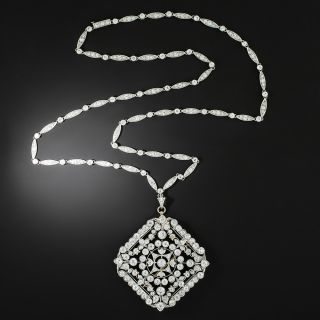 Edwardian Diamond Pendant Necklace/Brooch - 1