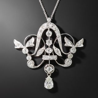 Edwardian Diamond Scroll Necklace - 2