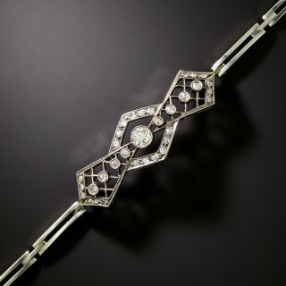 Edwardian/Early-Art Deco Diamond Bracelet - 2